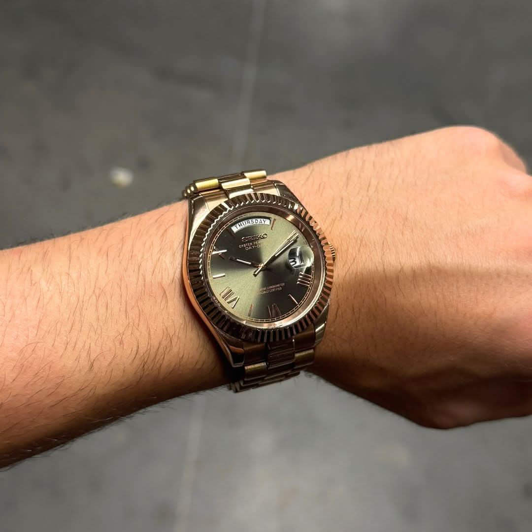 Day-Date Rose Gold Mod - Olive