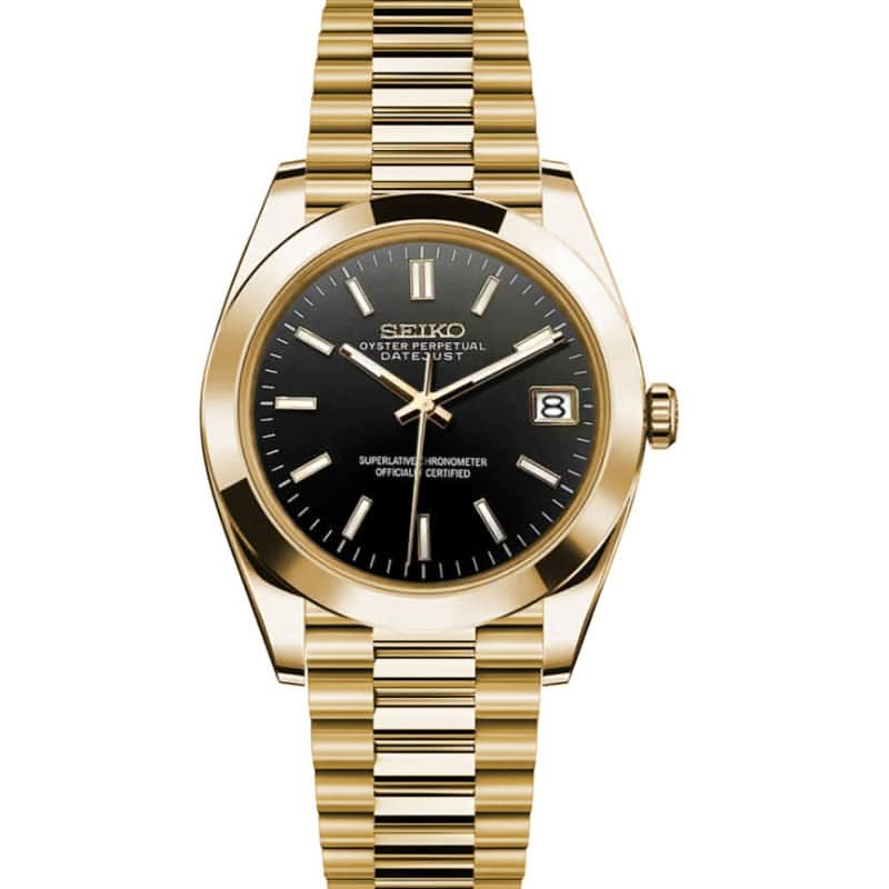 Datejust Mod - Gold Black