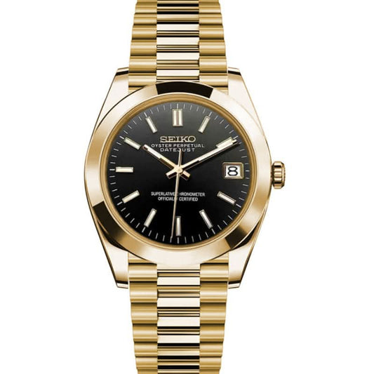 Datejust Mod - Gold Black