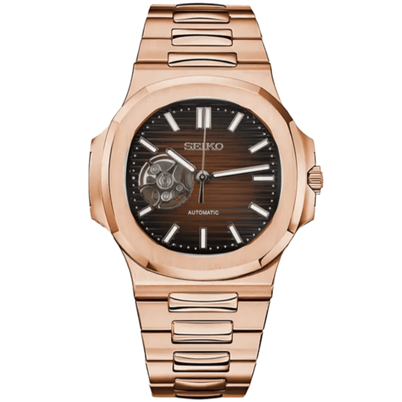 Nautilus Mod - Rose Gold Chocolate Open Heart